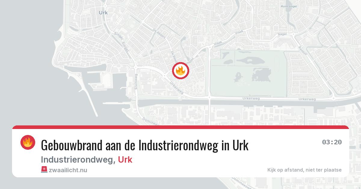 Gebouwbrand aan de Industrierondweg in Urk — 28 mrt 2026