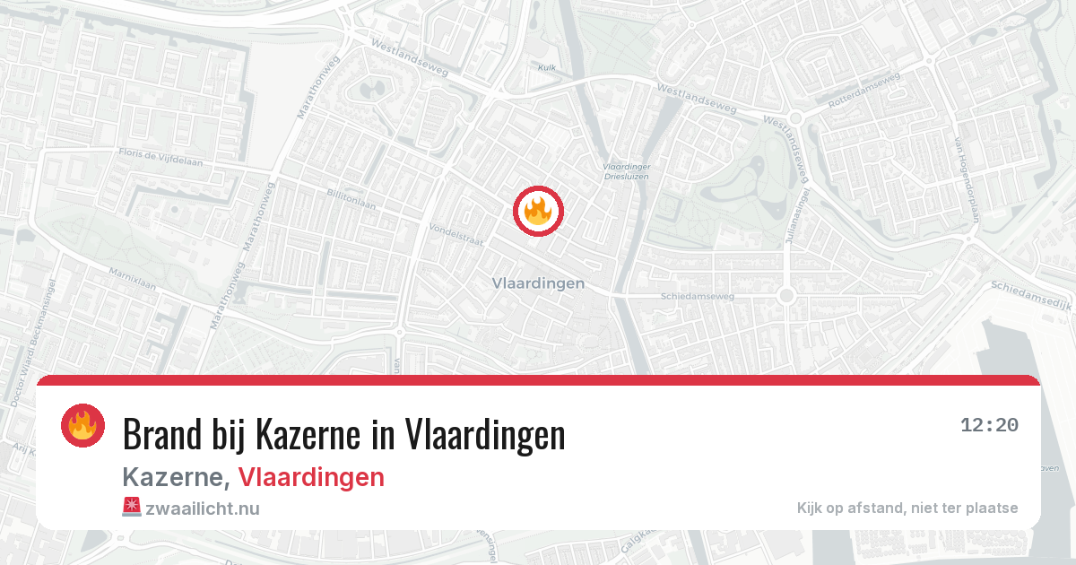 Brand bij Kazerne in Vlaardingen — 26 mrt 2026