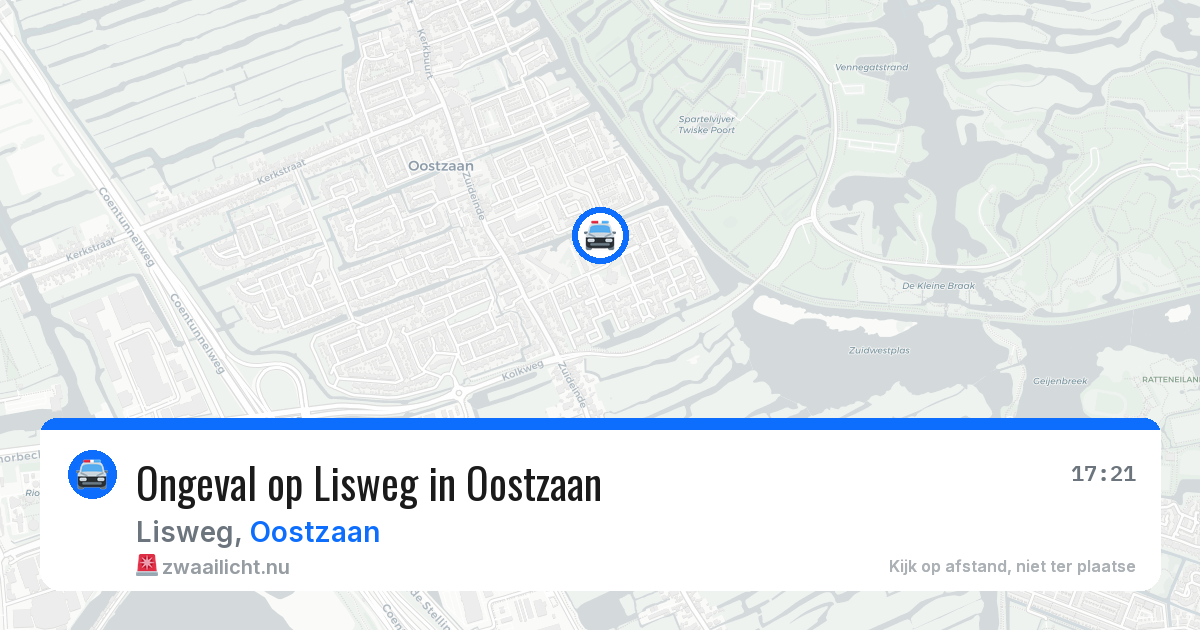 Ongeval op Lisweg in Oostzaan — 24 mrt 2026