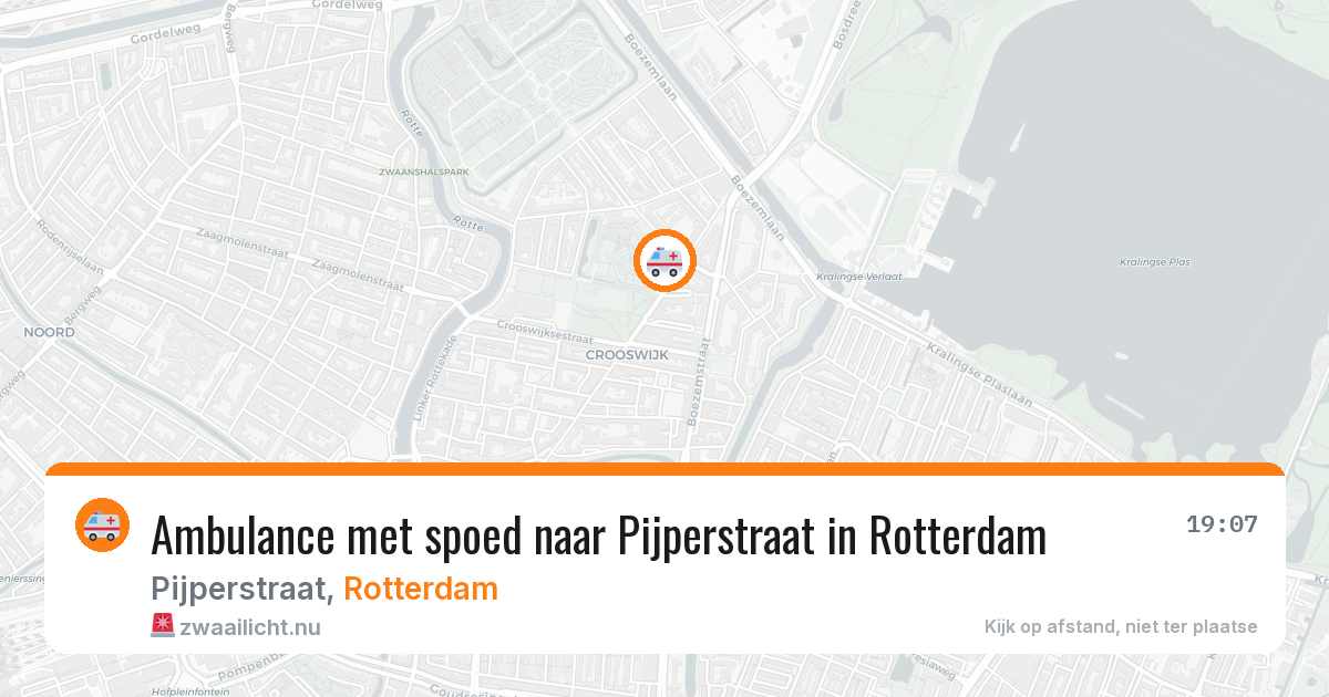 Ambulance met spoed naar Pijperstraat in Rotterdam — 25 mei 2026