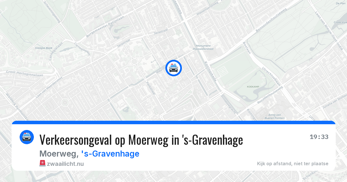 Verkeersongeval op Moerweg in 's-Gravenhage — 11 mrt 2026