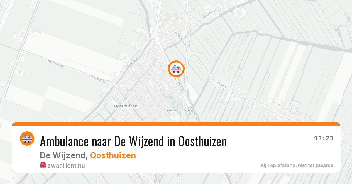 Ambulance naar De Wijzend in Oosthuizen — 20 mrt 2026