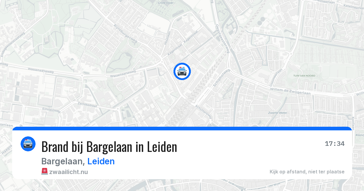 Brand bij Bargelaan in Leiden — 16 mrt 2026