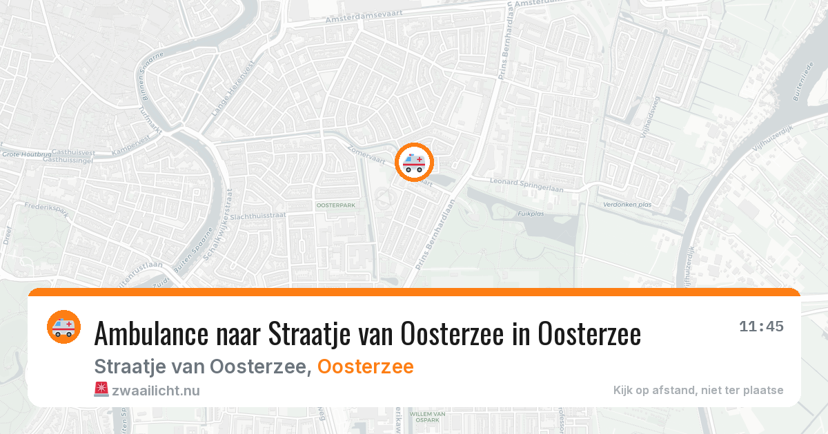 Ambulance naar Straatje van Oosterzee in Oosterzee — 11 jul 2026