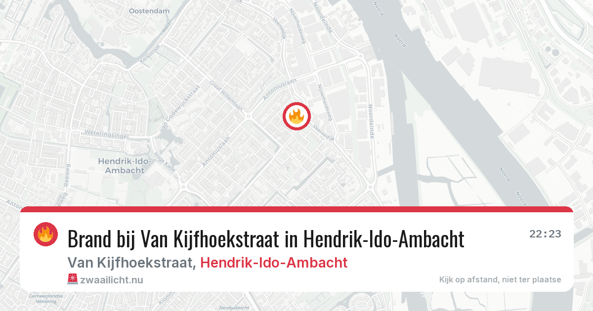 Brand bij Van Kijfhoekstraat in Hendrik-Ido-Ambacht — 17 jul 2026