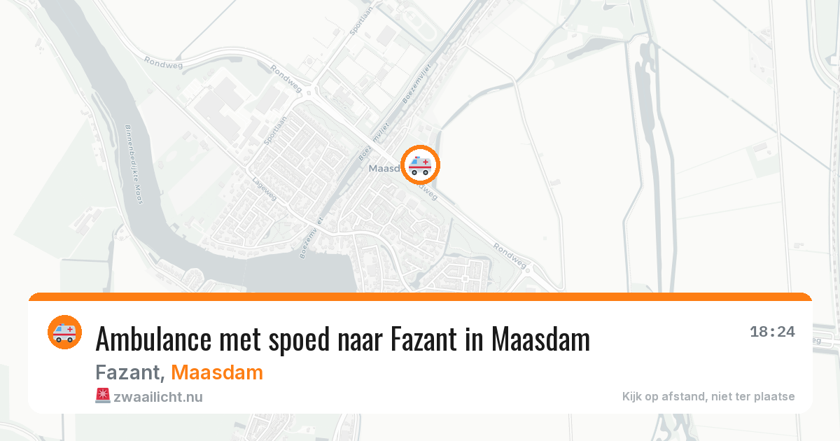 Ambulance met spoed naar Fazant in Maasdam — 31 mrt 2026
