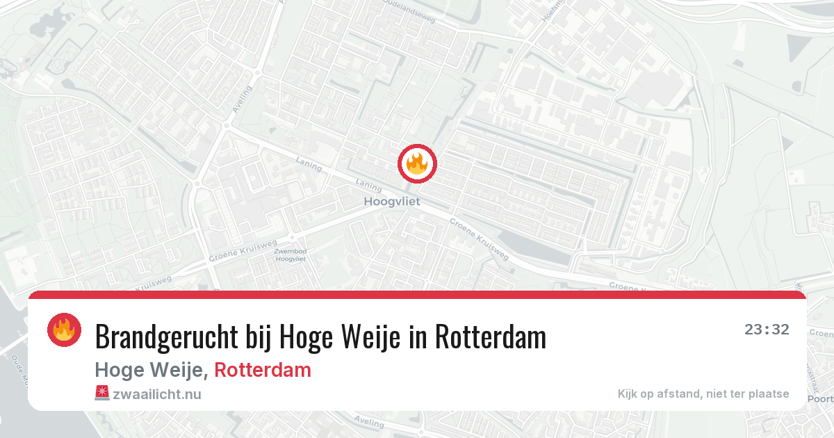 Brandgerucht bij Hoge Weije in Rotterdam — 3 jun 2026