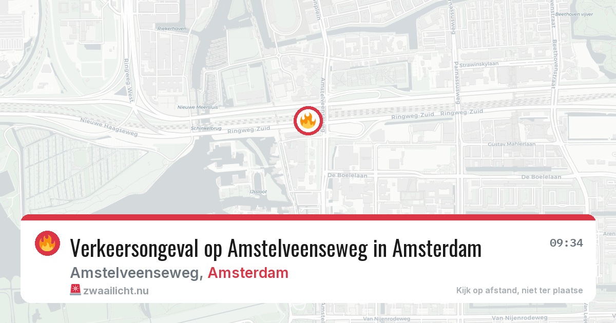 Verkeersongeval op Amstelveenseweg in Amsterdam — 1 jun 2026