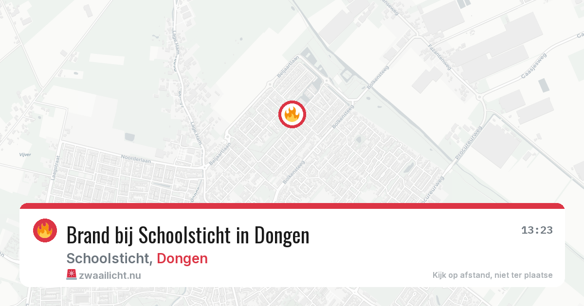 Brand bij Schoolsticht in Dongen — 21 jul 2026