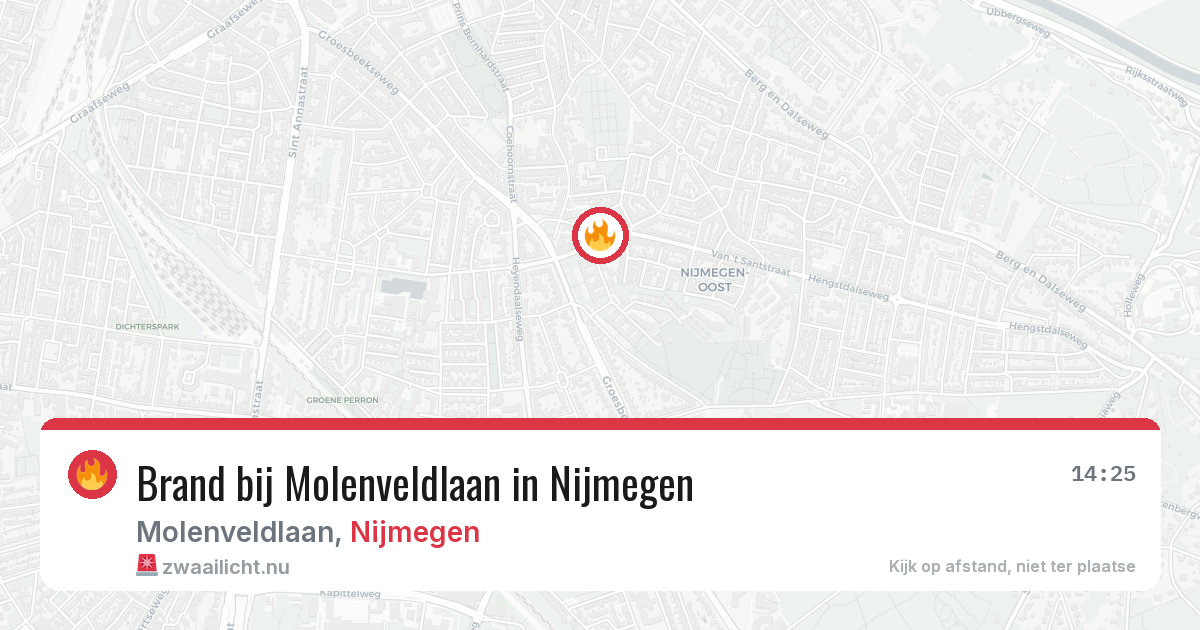 Brand bij Molenveldlaan in Nijmegen — 22 jul 2026