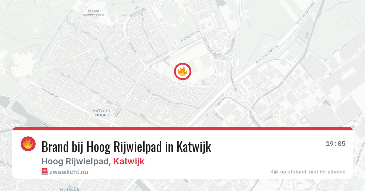 Brand bij Hoog Rijwielpad in Katwijk — 27 mei 2026