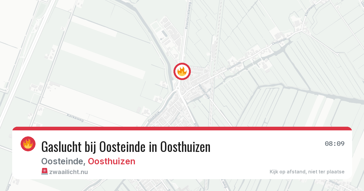 Gaslucht bij Oosteinde in Oosthuizen — 23 apr 2026