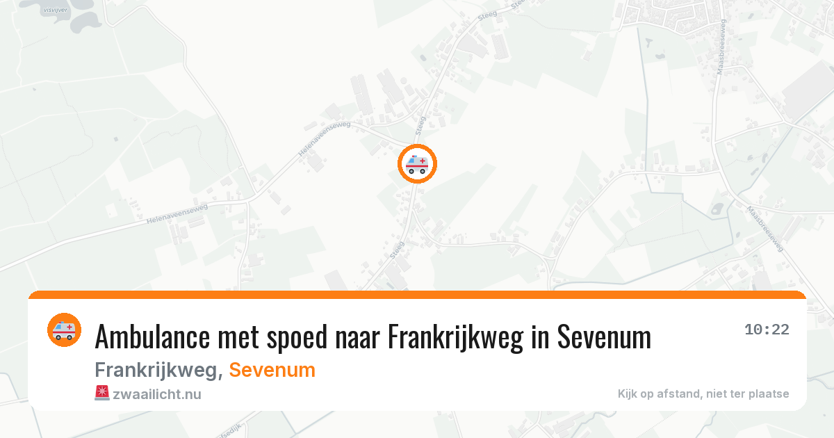 Ambulance met spoed naar Frankrijkweg in Sevenum — 28 mei 2026