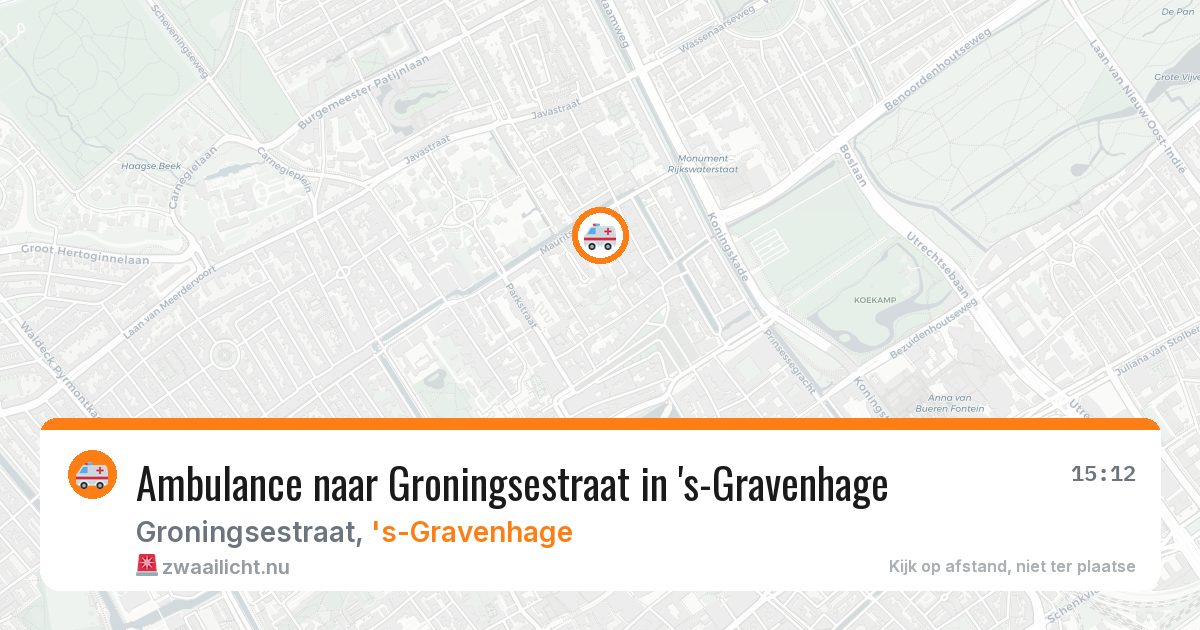 Ambulance naar Groningsestraat in 's-Gravenhage — 25 mrt 2026