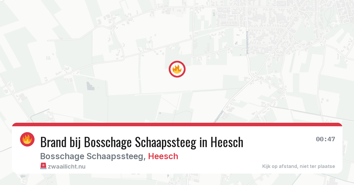 Brand bij Bosschage Schaapssteeg in Heesch — 4 jul 2026