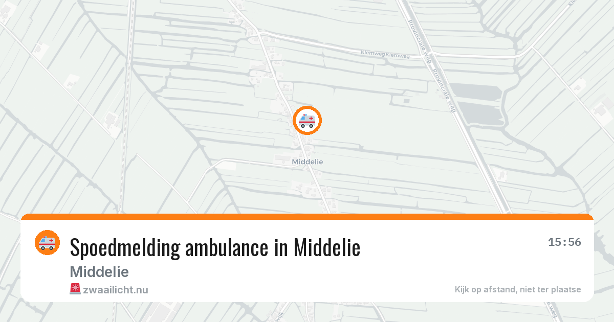 Spoedmelding ambulance in Middelie — 14 jul 2026