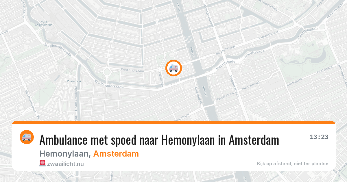 Ambulance met spoed naar Hemonylaan in Amsterdam — 23 jul 2026