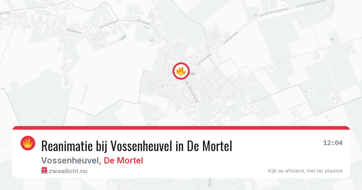 Reanimatie bij Vossenheuvel in De Mortel — 2 jul 2026