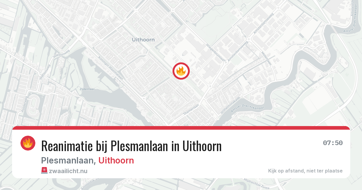 Reanimatie bij Plesmanlaan in Uithoorn — 12 apr 2026