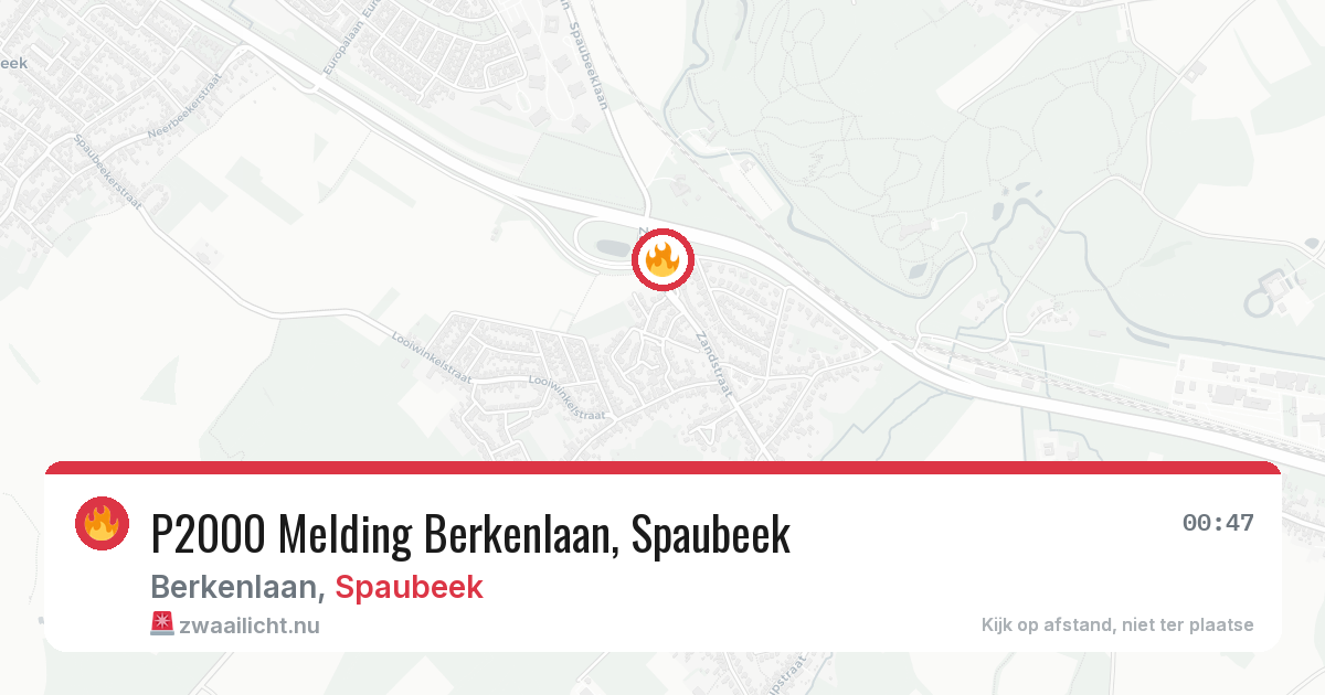 P2000 Melding Berkenlaan, Spaubeek — 7 feb 2026