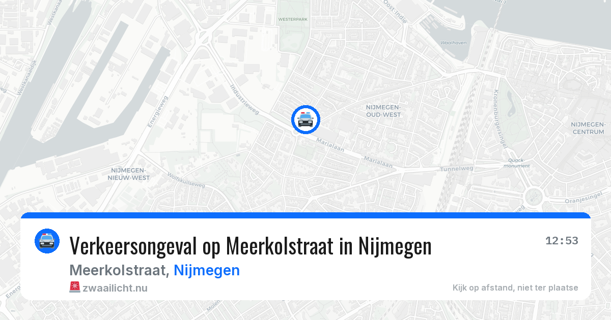 Verkeersongeval op Meerkolstraat in Nijmegen — 10 apr 2026