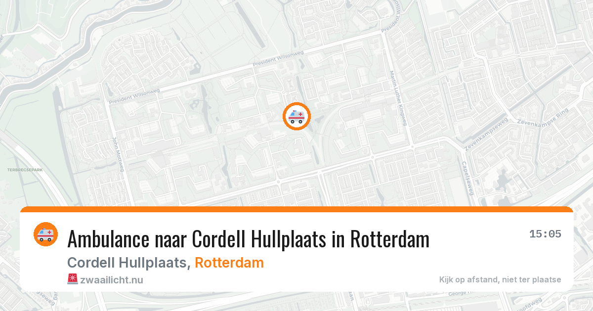 Ambulance naar Cordell Hullplaats in Rotterdam — 20 mrt 2026