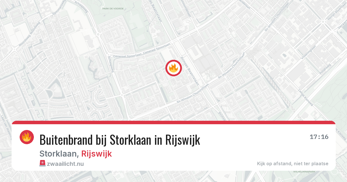 Buitenbrand bij Storklaan in Rijswijk — 31 mrt 2026