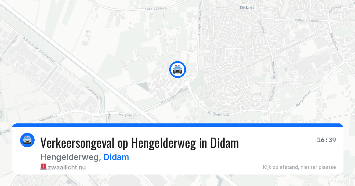 Verkeersongeval op Hengelderweg in Didam — 9 jul 2026