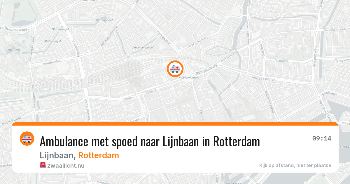 Ambulance met spoed naar Lijnbaan in Rotterdam — 26 mei 2026