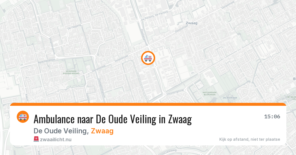 Ambulance naar De Oude Veiling in Zwaag — 14 jul 2026