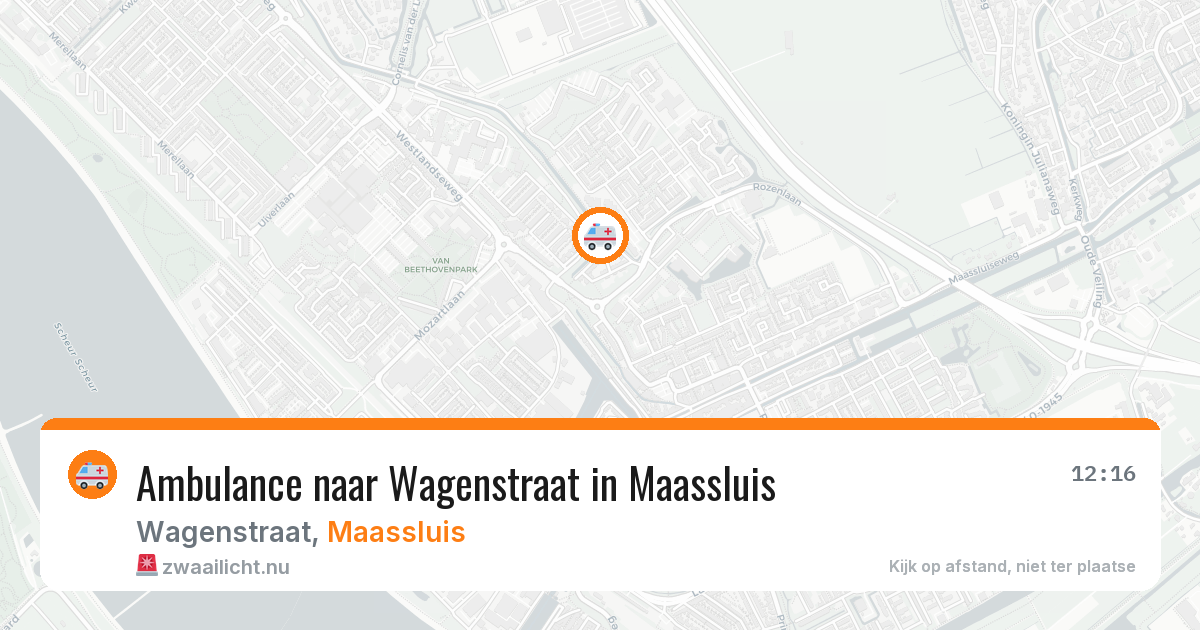 Ambulance naar Wagenstraat in Maassluis — 24 mrt 2026