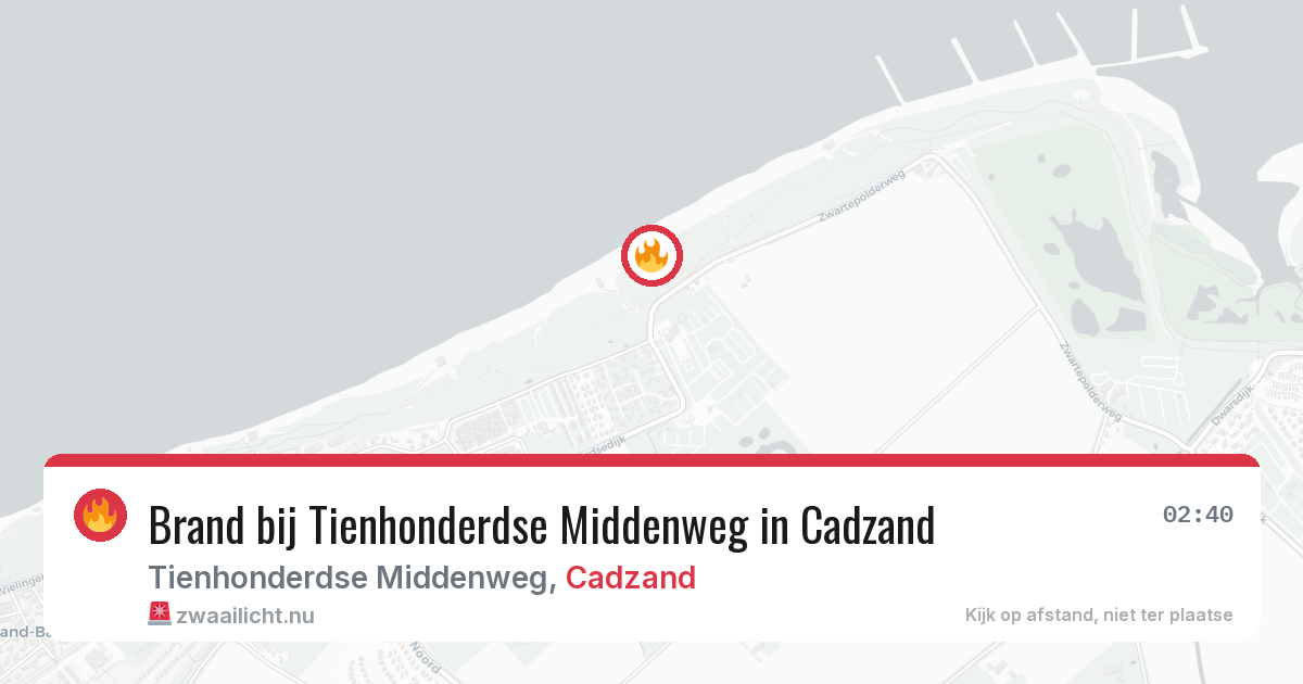 Brand bij Tienhonderdse Middenweg in Cadzand — 6 jun 2026