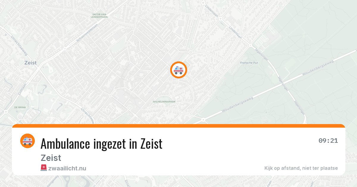 Ambulance ingezet in Zeist — 1 jul 2026