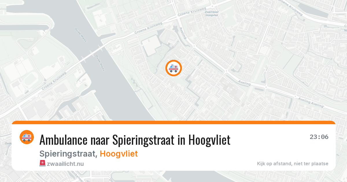 Ambulance naar Spieringstraat in Hoogvliet — 17 jul 2026