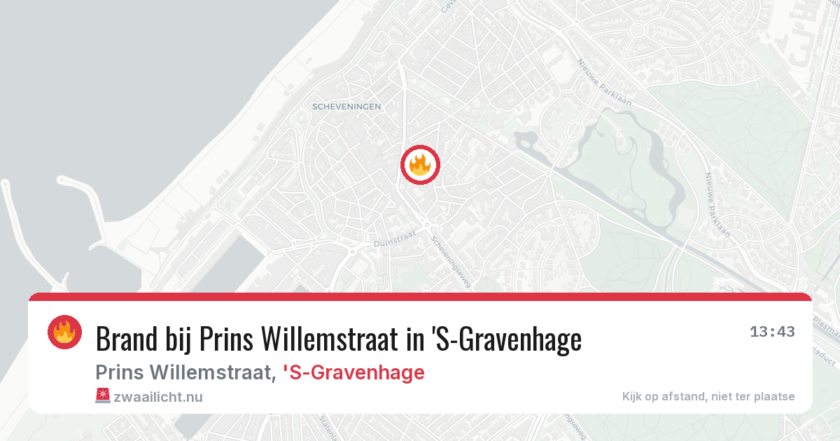 Brand bij Prins Willemstraat in 'S-Gravenhage — 2 jun 2026