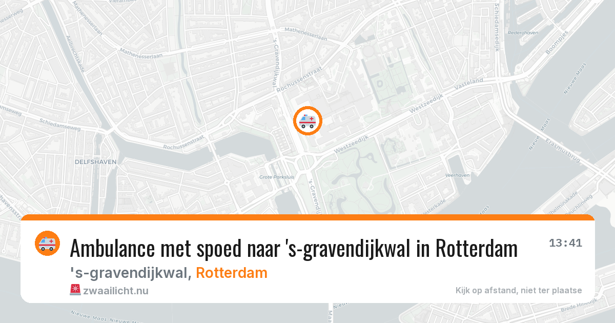 Ambulance met spoed naar 's-gravendijkwal in Rotterdam — 21 mei 2026