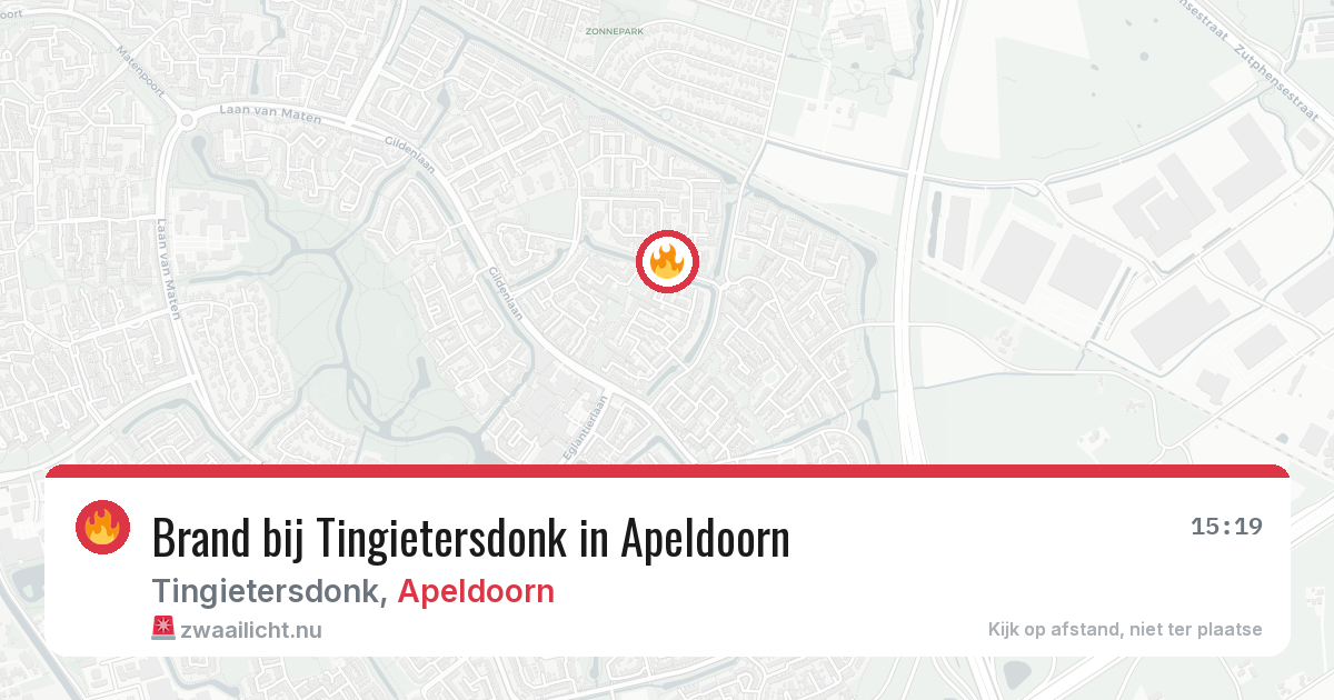 Brand bij Tingietersdonk in Apeldoorn — 30 mei 2026