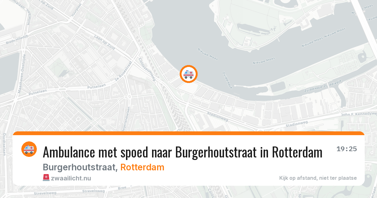 Ambulance met spoed naar Burgerhoutstraat in Rotterdam — 26 jul 2026