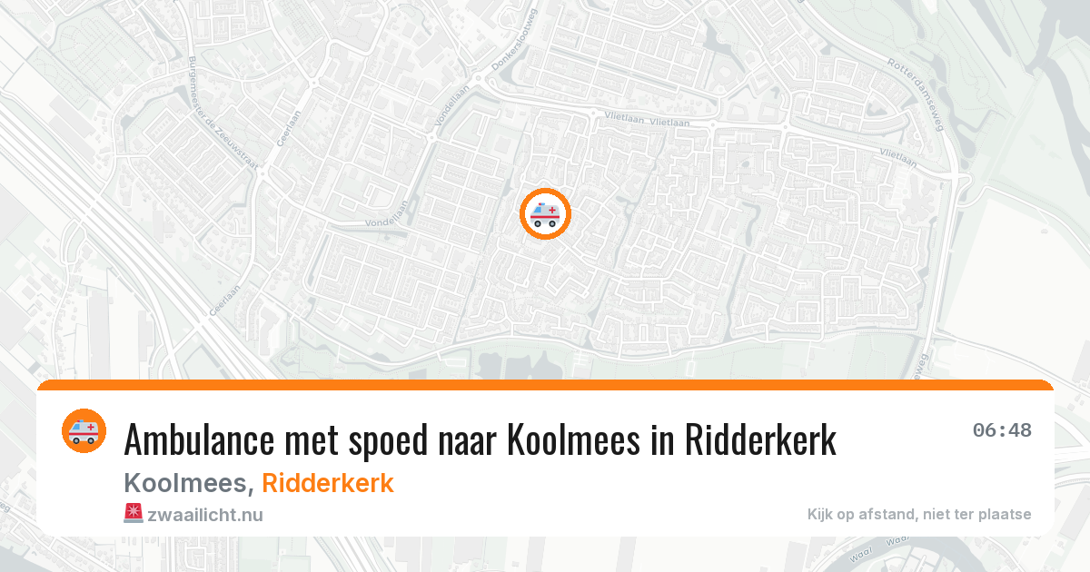 Ambulance met spoed naar Koolmees in Ridderkerk — 24 mrt 2026