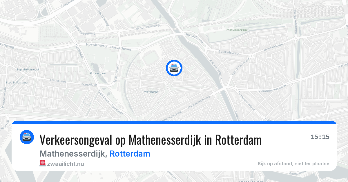 Verkeersongeval op Mathenesserdijk in Rotterdam — 24 mrt 2026
