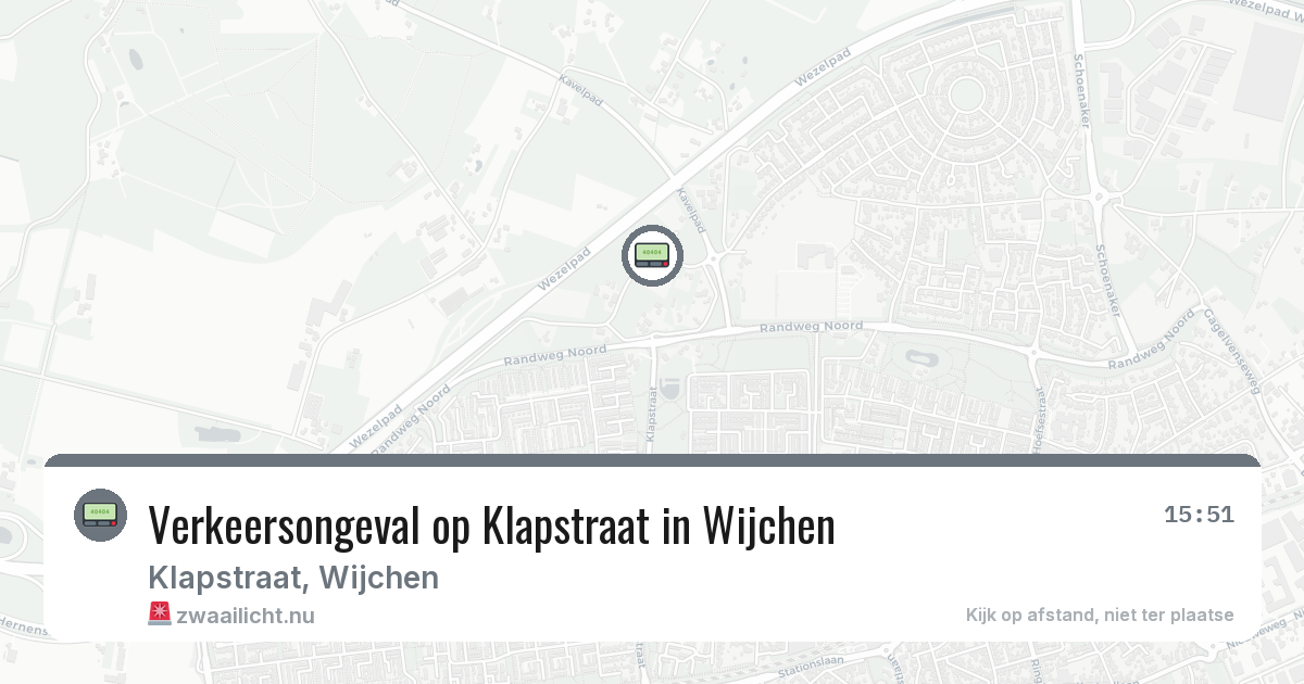 Verkeersongeval op Klapstraat in Wijchen — 17 jul 2026