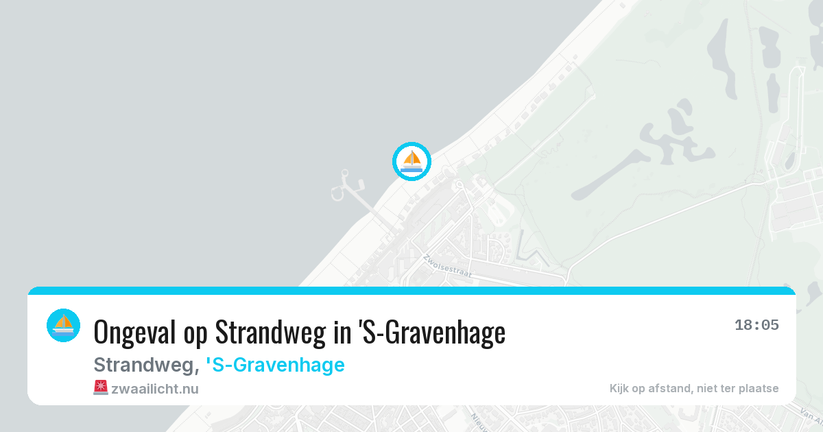 Ongeval op Strandweg in 'S-Gravenhage — 12 jul 2026