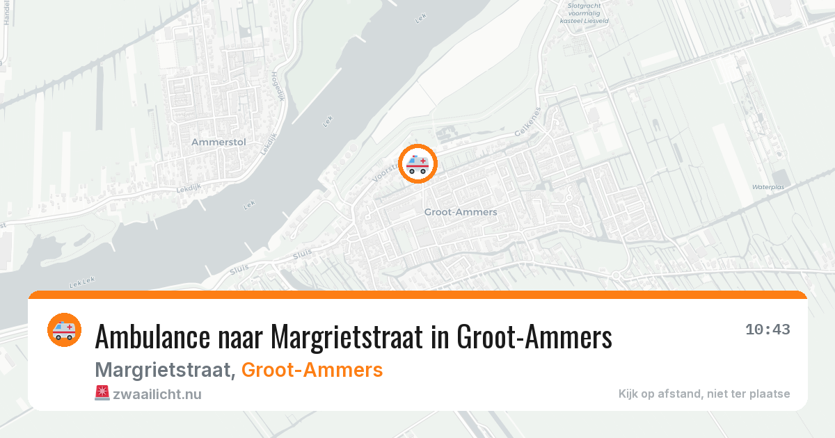 Ambulance naar Margrietstraat in Groot-Ammers — 11 jul 2026