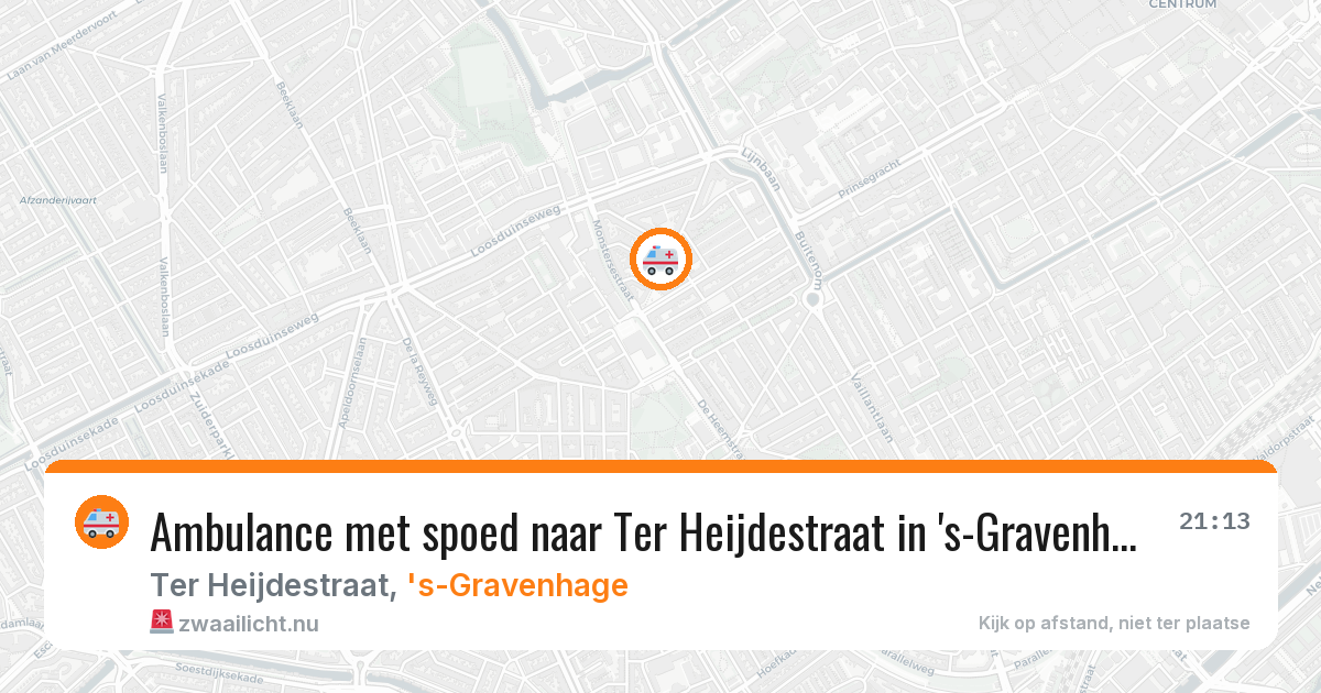 Ambulance met spoed naar Ter Heijdestraat in 's-Gravenhage — 11 jul 2026