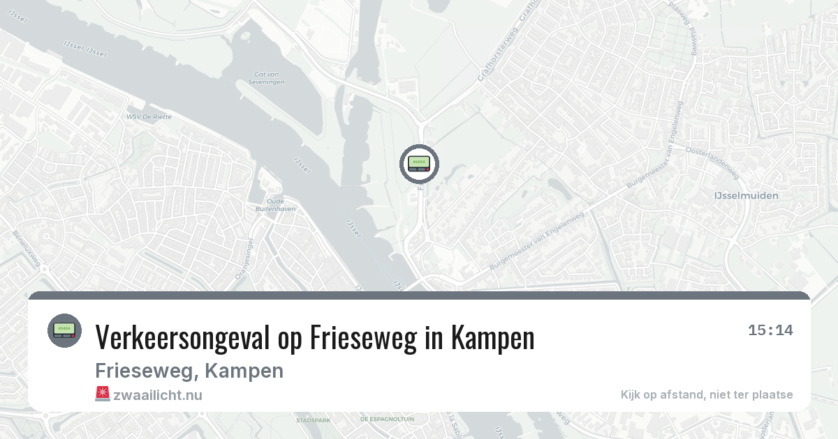 Verkeersongeval op Frieseweg in Kampen — 25 jul 2026