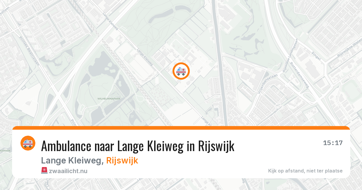 Ambulance naar Lange Kleiweg in Rijswijk — 14 jul 2026