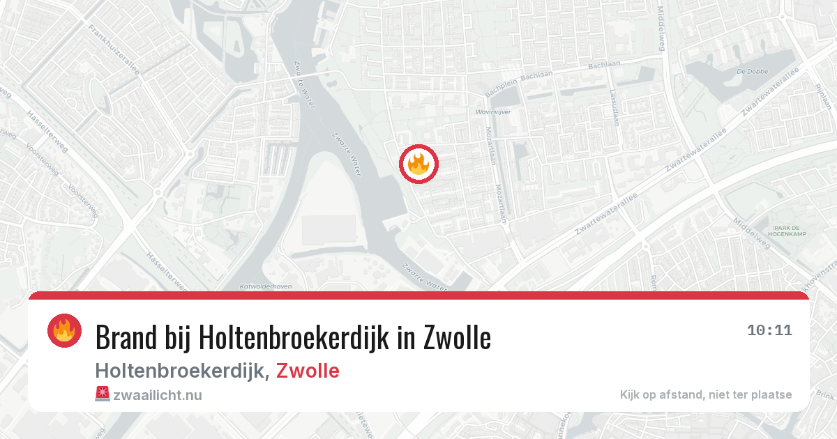 Brand bij Holtenbroekerdijk in Zwolle — 12 jul 2026