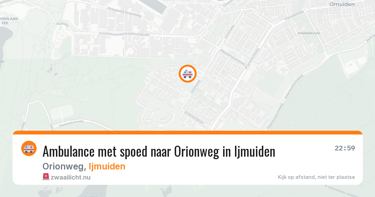 Ambulance met spoed naar Orionweg in Ijmuiden — 6 jun 2026