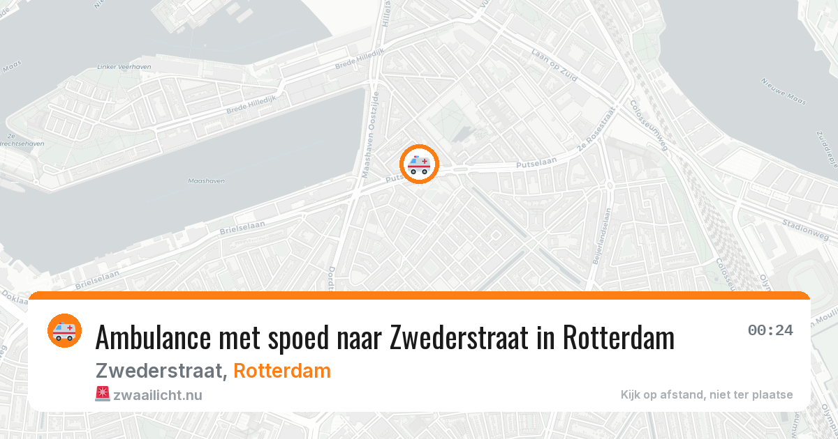 Ambulance met spoed naar Zwederstraat in Rotterdam — 20 mei 2026