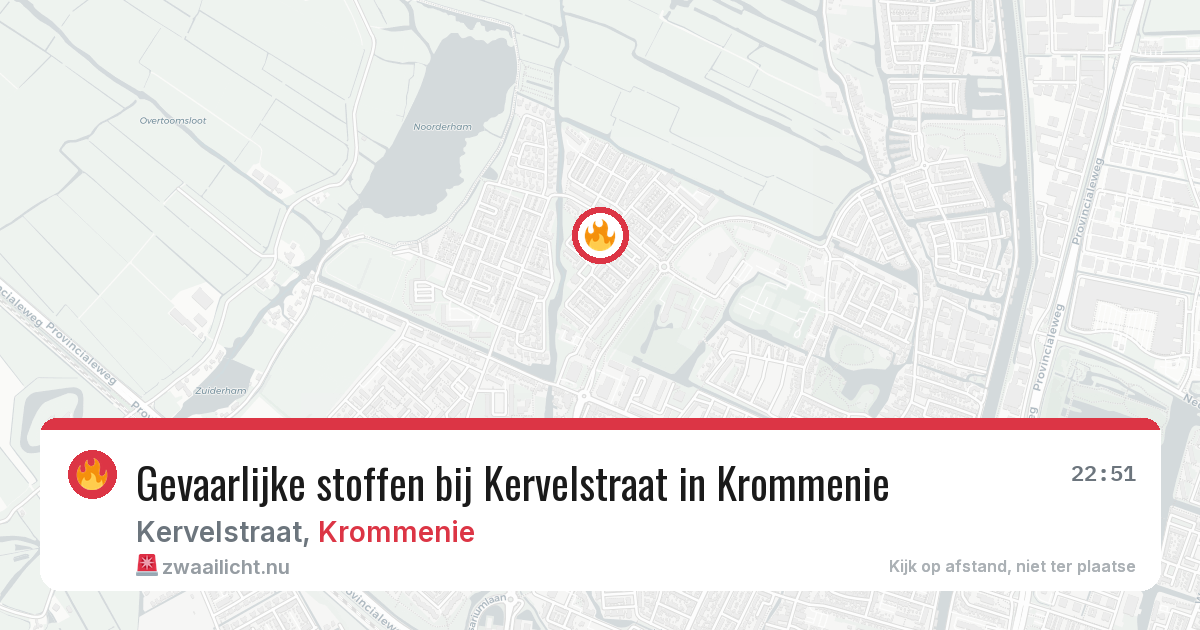 Gevaarlijke stoffen bij Kervelstraat in Krommenie — 12 mei 2026
